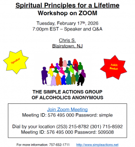 Chris S. - Spiritual Principles Workshop on ZOOM @ Zoom